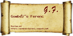 Gombás Ferenc névjegykártya