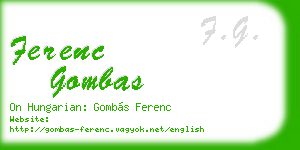 ferenc gombas business card
