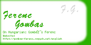 ferenc gombas business card